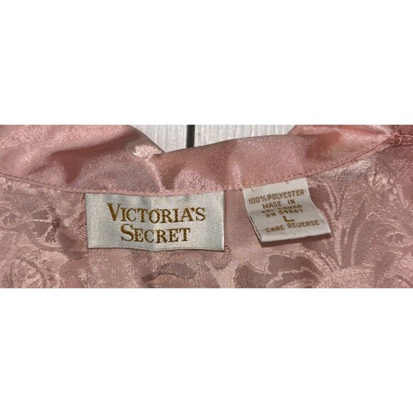 Victoria's Secret Gold Label Satin Sleep Shirt - Petal Pink, size L - Y2K VS - Picture 2 of 5